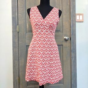 New York & Company Orange and White Dress